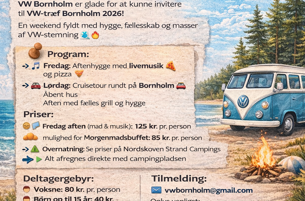 VW TRÆF Bornholm 2026 på Nordskoven Camping